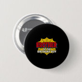 Badge Rond 5 Cm Kids Brother Of The Birthday Boy Spider Theme Part (Devant & derrière)