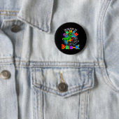 Badge Rond 5 Cm Kids I'm Ready To Crush Pre K Dinosaur Monster Tru (En situation)