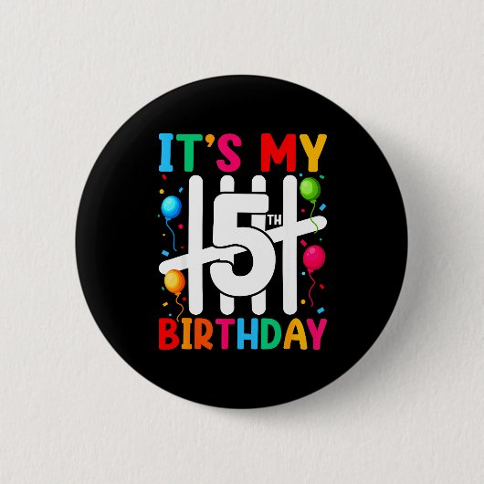 Badge Rond 5 Cm Kids It's My 5th Birthday 5 Five Birthday Boys Gir (Devant)