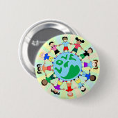 Badge Rond 5 Cm KidsLoveGlobe (Devant & derrière)