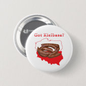 Badge Rond 5 Cm Kielbasa obtenu carte polonaise (Devant & derrière)