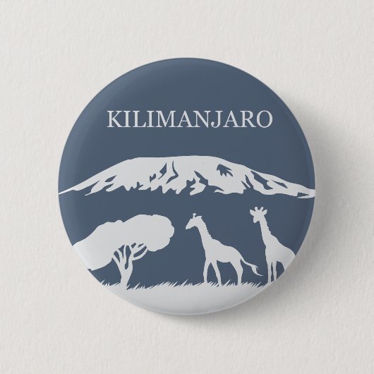 Badge Rond 5 Cm Kilimanjaro (bleu) (Devant)