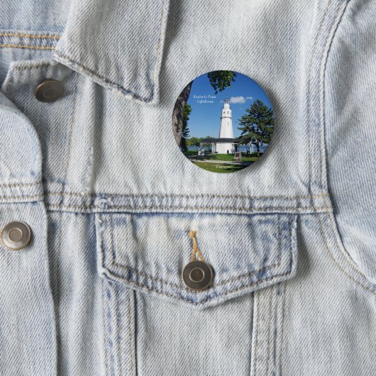 Badge Rond 5 Cm Kimberly Point Lighthouse button (En situation)
