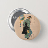 Badge Rond 5 Cm Kimono Woman Courtesan (Devant & derrière)
