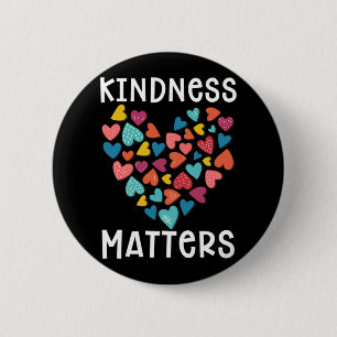 Badge Rond 5 Cm Kindness Heart Equality Together Kind Cute