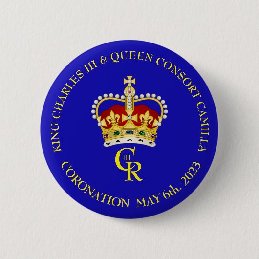 Badge Rond 5 Cm KIng Charles III Coronation Souvenir (Devant)