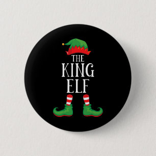 Badge Rond 5 Cm King Elf Matching Group Xmas Funny Family Christma