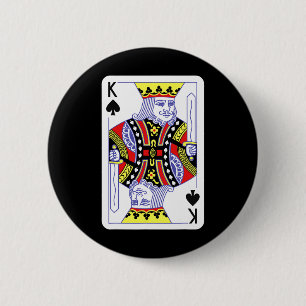 Badge Rond 5 Cm King Of Spades Jouer Des Cartes Costume Halloween