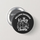 Badge Rond 5 Cm King Of The Camper avec nom de la couronne (Devant & derrière)
