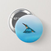 Badge Rond 5 Cm Kingfisher Bird (Devant & derrière)