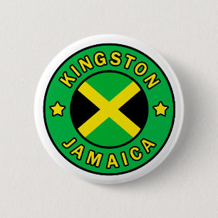 Badge Rond 5 Cm Kingston Jamaïque