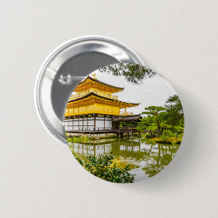 Badge Rond 5 Cm Kinkaku-ji, le pavillon d'or, Kyoto