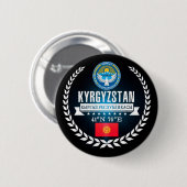 Badge Rond 5 Cm Kirghizistan (Devant & derrière)