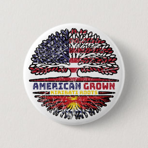 Badge Rond 5 Cm Kiribati I-KiribKiribati États-Unis Racines d'arbr