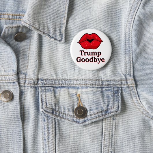 Badge Rond 5 Cm Kiss Trump Goodbye (En situation)