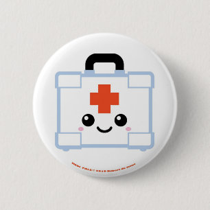 Badge Rond 5 Cm Kit de premiers secours de copains de Medi