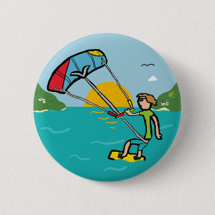 Badge Rond 5 Cm Kiteboard