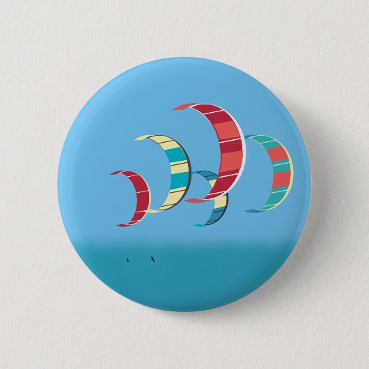 Badge Rond 5 Cm Kitesurf (Devant)