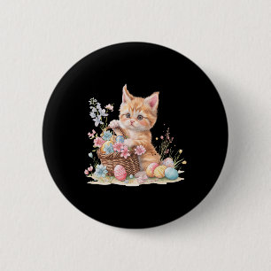Badge Rond 5 Cm Kitten OEufs de chaton de Pâques