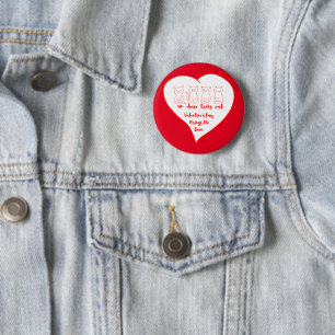 Badge Rond 5 Cm Kitty de la Saint-Valentin - Un Deux Trois Cat