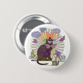 Badge Rond 5 Cm Kitty obtenu des yeux de papillon (Devant & derrière)