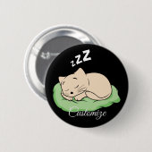 Badge Rond 5 Cm Kitty Thunder-Cove dormant (Devant & derrière)