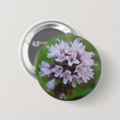 Badge Rond 5 Cm Kleine lila Blüten (Devant & derrière)