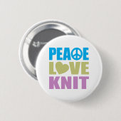 Badge Rond 5 Cm Knit d'amour de paix (Devant & derrière)