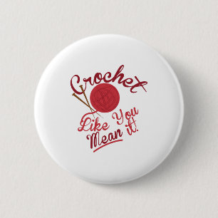 Badge Rond 5 Cm Knit de crochet