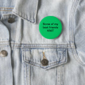 Badge Rond 5 Cm Knit de meilleurs amis (En situation)