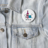 Badge Rond 5 Cm knit et sip (En situation)