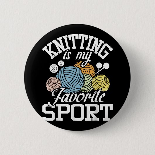 Badge Rond 5 Cm Knit se passe drôle Tricot chemise Knitters Fierté (Devant)