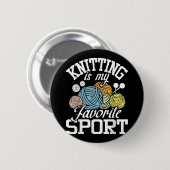 Badge Rond 5 Cm Knit se passe drôle Tricot chemise Knitters Fierté (Devant & derrière)