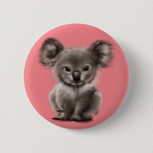 Badge Rond 5 Cm Koala (Devant)