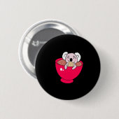 Badge Rond 5 Cm Koala dans Ramen (Devant & derrière)