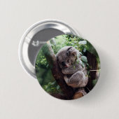 Badge Rond 5 Cm Koala de bébé de sommeil (Devant & derrière)