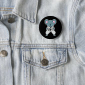 Badge Rond 5 Cm Koala fait du karaté (En situation)