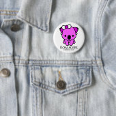 Badge Rond 5 Cm Koala Girl (En situation)