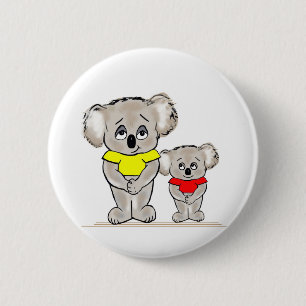 Badge Rond 5 Cm Koala lumineux