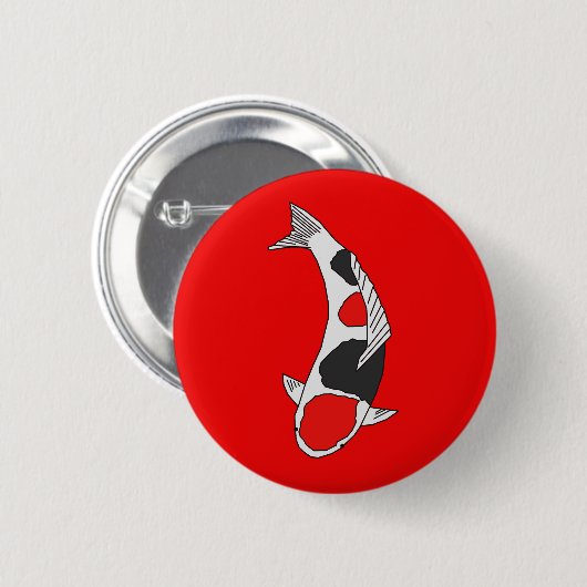 Badge Rond 5 Cm Koi Fish (Devant & derrière)