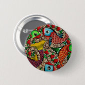 Badge Rond 5 Cm Koi Fish (Devant & derrière)