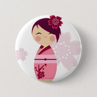 Badge Rond 5 Cm Kokeshi