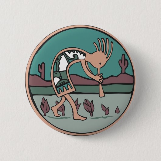 Badge Rond 5 Cm kokopelli (Devant)