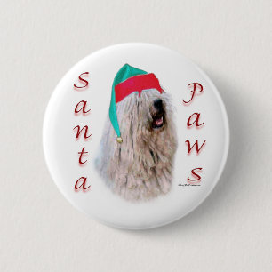 Badge Rond 5 Cm Komondor Père Noël Paws