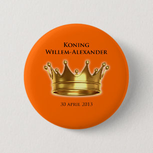 Badge Rond 5 Cm Koning Willem-Alexandre