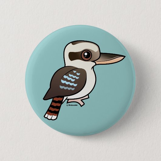 Badge Rond 5 Cm Kookaburra riant (Devant)