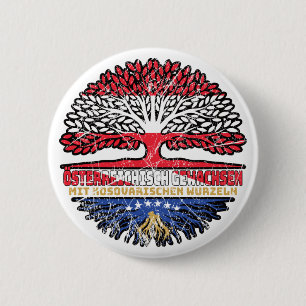 Badge Rond 5 Cm Kosovo Autriche Autriche Arbre