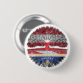 Badge Rond 5 Cm Kosovo Autriche Autriche Arbre (Devant & derrière)