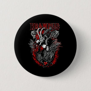 Badge Rond 5 Cm Krampus Joyeux Noël Vacances Noël Horreur Xm