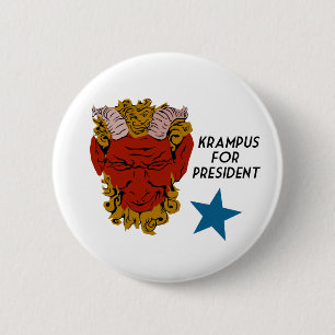 Badge Rond 5 Cm Krampus pour le bouton de campagne de président